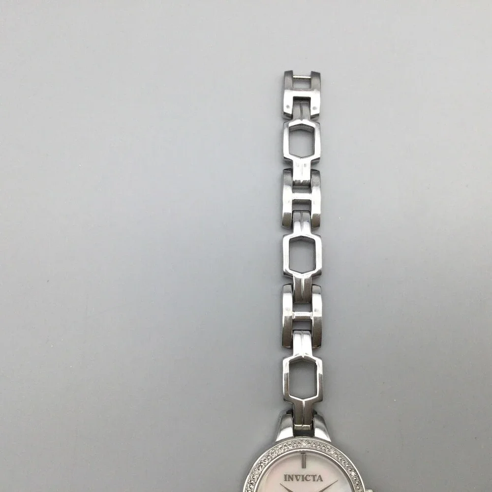 Invicta Women Watch 24mm Silver Tone Stainless Steel 42184 MOP New Battery 6.25